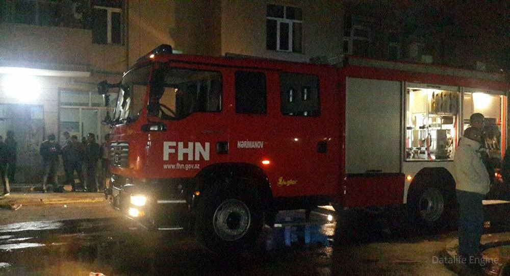 Bakıda məcburi köçkünlərin məskunlaşdığı binada yanğın olub