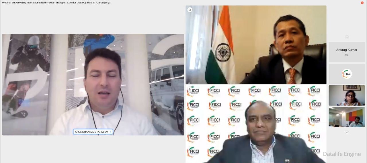 "Şimal-Cənub" Beynəlxalq Nəqliyyat Dəhlizi ilə bağlı Azərbaycan və Hindistan logistika şirkətləri arasında qarşılıqlı görüş keçirilib