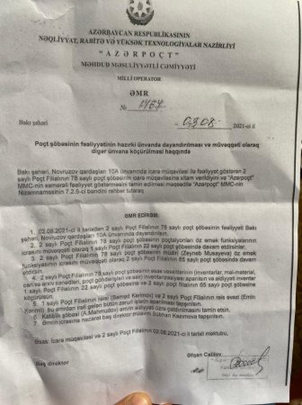 ""Azərpoçt"da anarxiya"... - MÜDİRİN ŞOK İDDİASI ! // VİDEO + FOTO