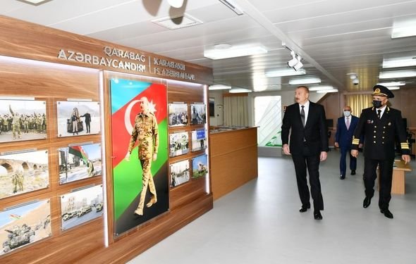 İlham Əliyev “Zərifə Əliyeva” gəmi-bərəsinin istismara verilməsi mərasimində iştirak edib - YENİLƏNİB + FOTO